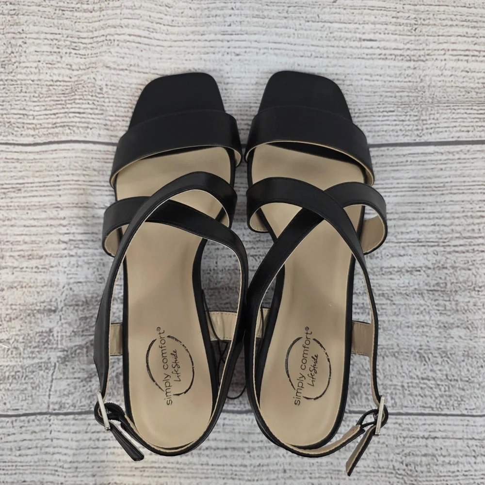 Simply Comfort Life Stride Strappy Heeled Sandal - Picture 1 of 6
